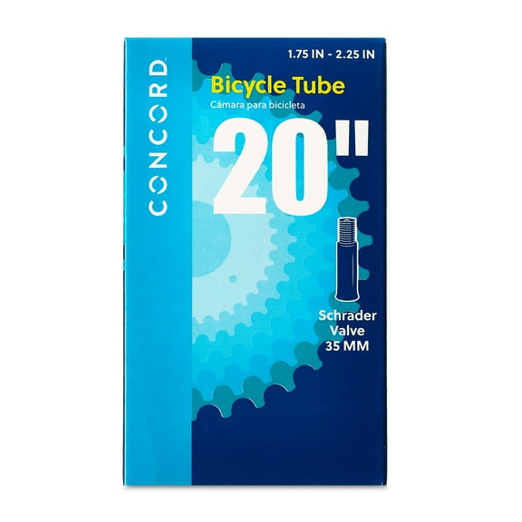 Concord Replacement Bicycle Inner Tube, 20", Schrader Valve