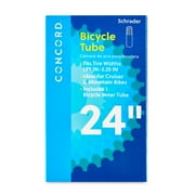 Concord Replacement Bicycle Inner Tube, 24", Schrader Valve