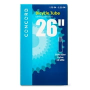 Concord Replacement Bicycle Inner Tube, 26 x 1.75-2.25, Schrader Valve