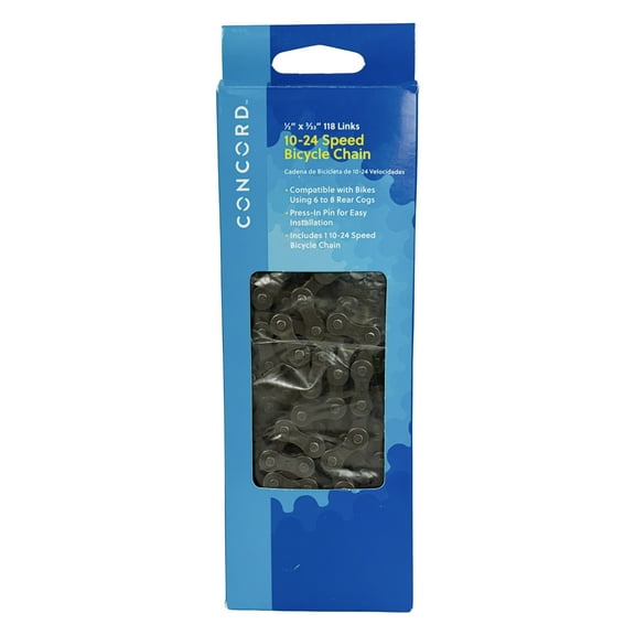 Concord Replacement Multi-Speed Steel Bicycle Chain, 10-24 Speed