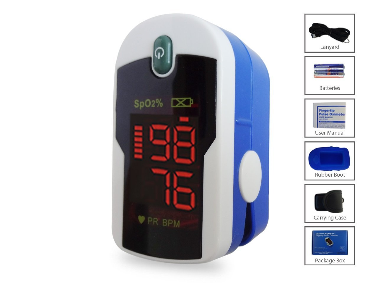 Concord Sapphire Finger Pulse Oximeter