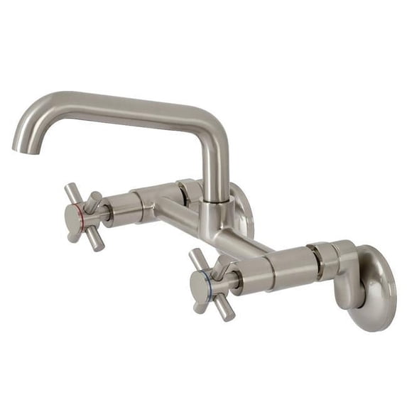Concord Two-Handle Wall-Mount Kitchen Faucet, Brushed Nickel
