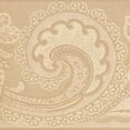 thumbnail image 1 of Concord Wallcoverings Elegant Pattern Wallpaper Border Featuring Leaves Design and Circles, Colors Gold White, Size 9.125 Inches by 15 Feet OT4131B, 1 of 4