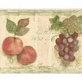 thumbnail image 1 of Concord Wallcoverings Fruits Themed Wallpaper Border Featuring Pears Grapes Apples Cherries, Colors Green Red Yellow, Size 7 Inches by 15 Feet TK78256, 1 of 1