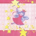 thumbnail image 1 of Concord Wallcoverings Peel and Stick Self Adhesive Kids Wallpaper Border, Princess for Play Room Nursery Room, Pink Yellow Lilac, 15 ft by 5 in 2666, 1 of 5
