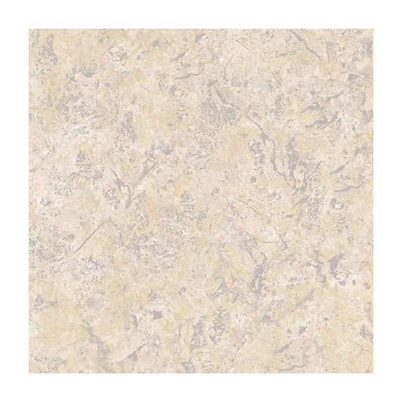 Concord Wallcoverings Textured Wallpaper Faux Featuring Marble, Cream Gray, 21 In x 33 Ft (56 sq. ft), TX34829