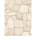thumbnail image 1 of Concord Wallcoverings Textured Wallpaper Faux Stone Wall, Beige, 21 In x 33 Ft (56 sq. ft), 859518, 1 of 2