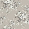 thumbnail image 1 of Concord Wallcoverings Textured Wallpaper damask Featuring rose flowers, Brown Grey White, 21 In x 33 Ft (56 sq. ft), AF37701, 1 of 1