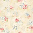 thumbnail image 1 of Concord Wallcoverings Textured Wallpaper floral Featuring rose flowers, Blue Green Orange Red White Yellow, 21 In x 33 Ft (56 sq. ft), AB42418, 1 of 1