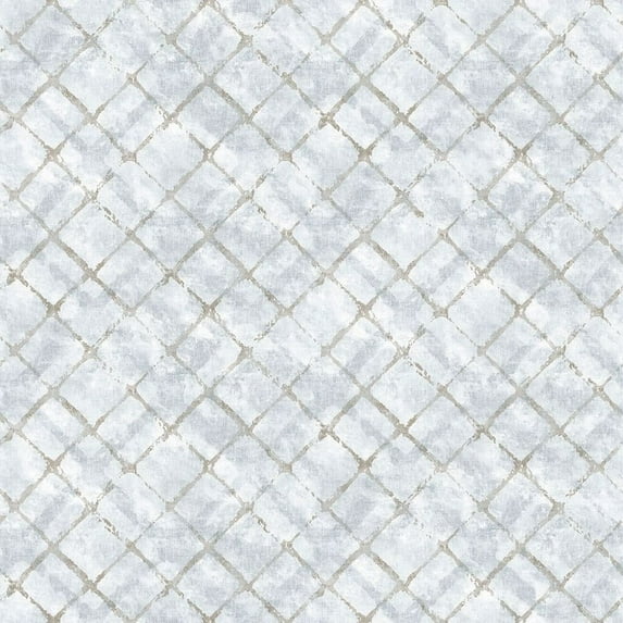 Concord Wallcoverings Textured Wallpaper geometric wire mesh, Gray Brown, 21 In x 33 Ft (56 sq. ft), FH37553