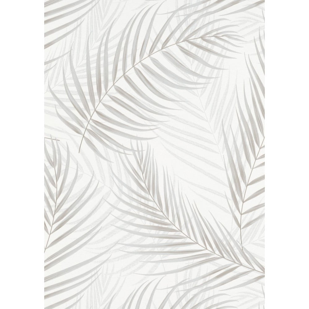 Light Gray and Gold Non-Woven Textured Wallpaper Roll