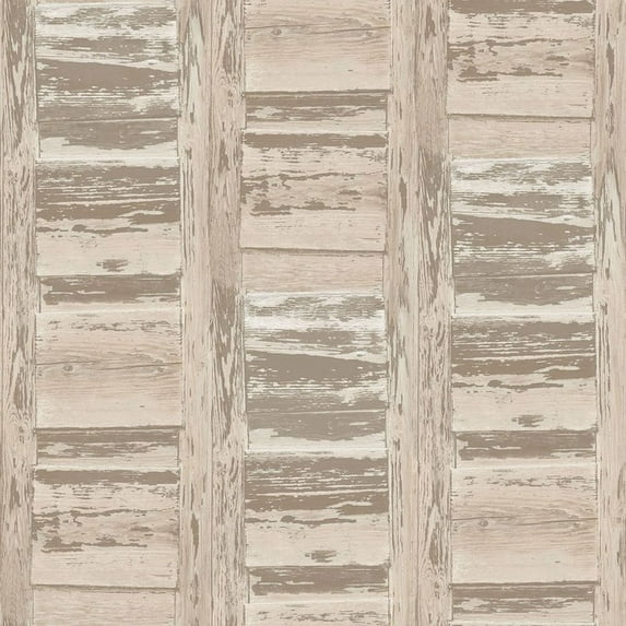Concord Wallcoverings Textured Wallpaper wood wood tiles, Beige, 21 In x 33 Ft (56 sq. ft), FH37560