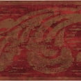 thumbnail image 1 of Concord Wallcoverings Wallpaper Border Abstract Pattern Vine Leaves for Kitchen Bedroom, Red Gold, 5.5 Inches for 15 Feet LA3979B, 1 of 4