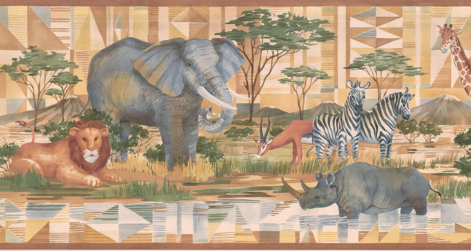 African Safari Wallpaper Border