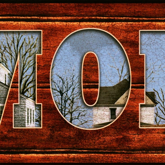 Concord Wallcoverings Wallpaper Border Country Keepsakes Welcome to Our Home, Colors Dark Maroon Brown Black, Size 6 Inches by 15 Feet AC4422BD