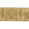 thumbnail image 1 of Concord Wallcoverings Wallpaper Border Vintage Pattern Park Plants Flowers Leaves for Bedroom Living Room Cottage, Beige Green Red, 15 Feet by 9 Inches OT4069B, 1 of 1