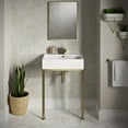 thumbnail image 1 of Concorde 24" Rectangle Console Sink with Brushed Gold Legs, 1 of 11