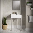 thumbnail image 1 of Concorde 24" Rectangle Console Sink with Matte Silver Legs, 1 of 11