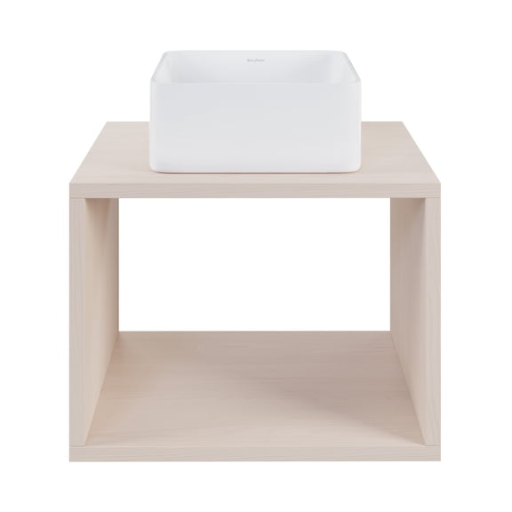 Swiss Madison SM-BV155WK Concorde 24" Square Ceramic Console Bathroom Sink - MultiColor