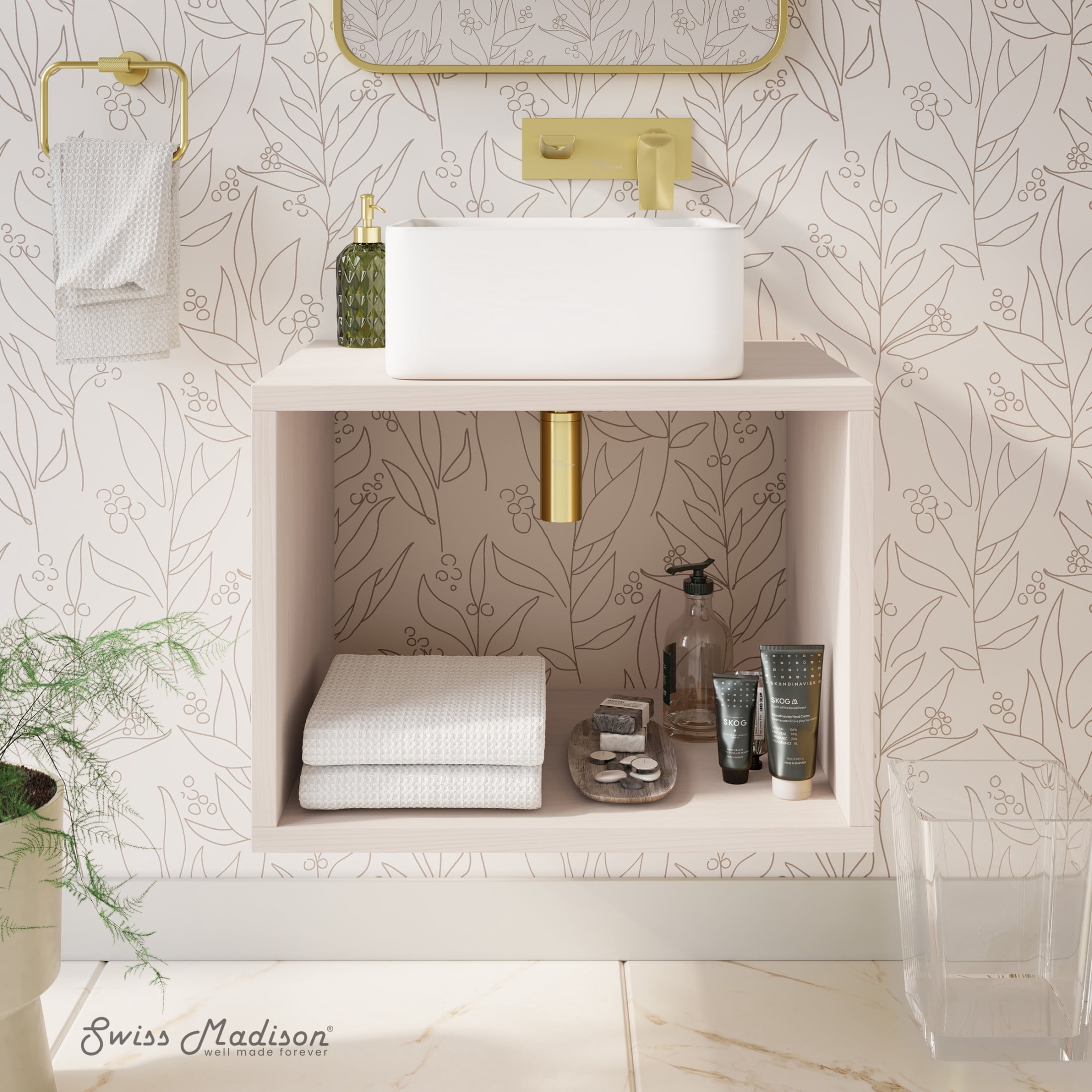 Concorde 24'' Wall-Hung Vanity In White Oak