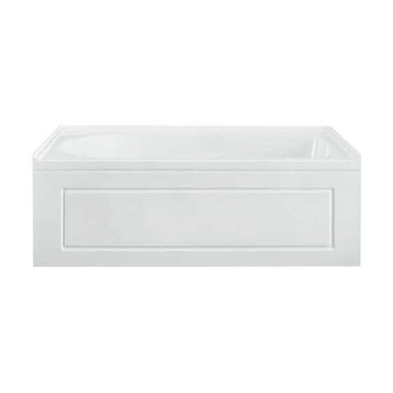 Concorde 60" x 32" Acrylic Glossy White, Alcove, Integral, Right-Hand Drain, Apron Bathtub