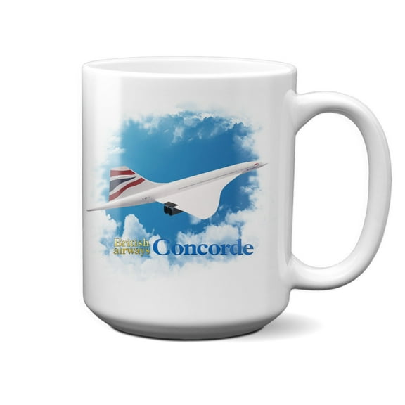 Concorde In The Clouds British Airways 15oz Mug
