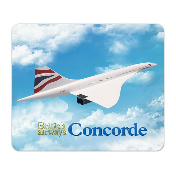 Concorde In The Clouds British Airways Mouse Pad 1/4 Inch Thick