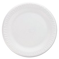 Concorde Non-Laminated Foam Plates, 9" Dia, White, 125/pack | Bundle of 2 Packs