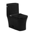 thumbnail image 1 of Concorde One-Piece Square Left Side Flush Handle Toilet 1.28 gpf in Matte Black, 1 of 12