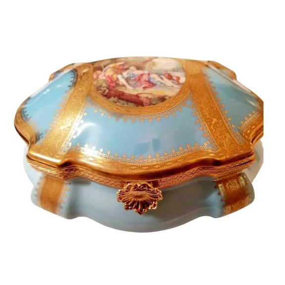 Concorde Penicaud Compact Storage Container Box - Limoges Limoges Box Porcelain Figurine