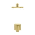 thumbnail image 1 of Concorde Single-Handle 1 Spray 8" Wall Mounted Fixed Shower Head in Brushed Gold (Valve Included), 1 of 7