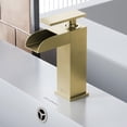 thumbnail image 1 of Concorde Single Hole, Single-Handle, Waterfall Bathroom Faucet in Brushed Gold, 1 of 12