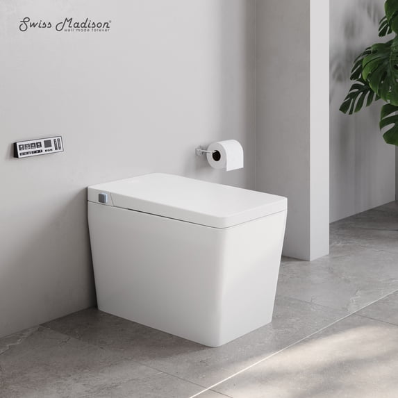 Concorde Smart One-Piece 1.28 GPF Single Top Flush Toilet in Glossy White