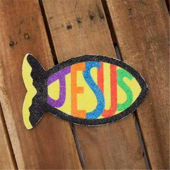 Concordia Publishing House 67860 VBS-Rainforest Explorer Jesus Fish Sand Art-Craft - Pack of 12 - No.321671 - Dec
