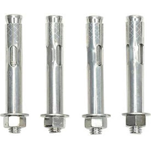 Concrete Anchor Bolts - Gray - 3in. - Set of 10 - Durable Steel Construction