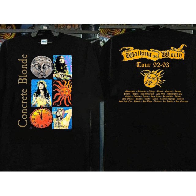 Concrete Blond Walking The World Tour 9293 BLACK TShirt, Concrete