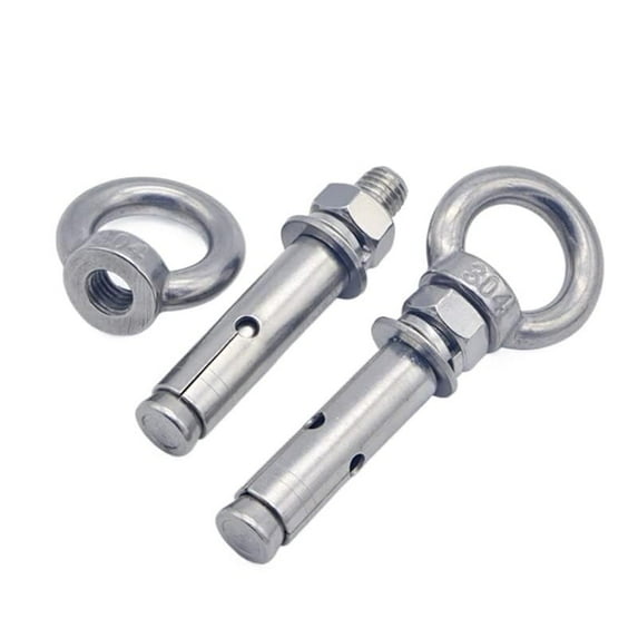 Concrete Bolts Wall Anchor Caverty 304 Stainless Steel M6 M8 M10 M12 Lifting Ring Expansion Hook Screw Water Heater Expansion Bolt Swing Hook Hook (Color : M10x100(5 Pcs))