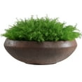 thumbnail image 1 of Concrete Bowl Planter, 23.2 Inch Dia x 8 Inch Height, Succulent Pot with Drain Hole, 21-inch Opening Flowerpot for Herbs, Bonsai, and Shallow-root Plants, Large Size, Rust, 1 of 7