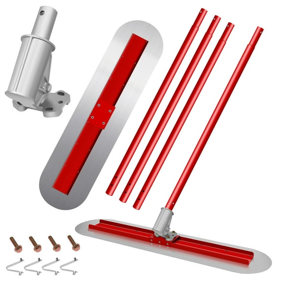 4-Section Concrete Float, 47.211.8 High Stability Surface, Steel Thickened Rods, Concrete Finishing Float, Concrete Bull Float, Dedicated to Pool Deck, Sidewalk, Driveway