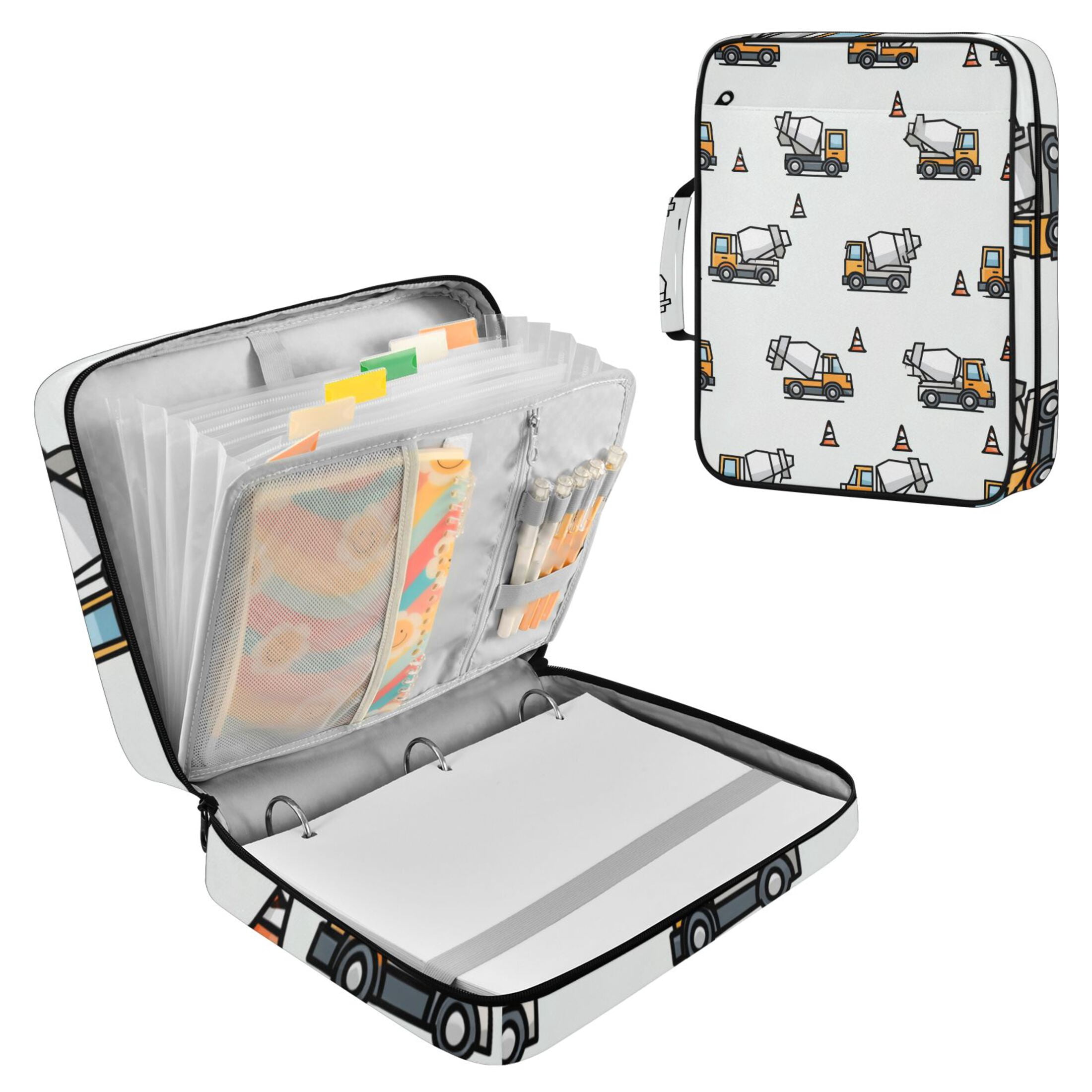 File Folder Racing Cars Concrete Cars with Roadblock Cartoon Accordion File Organizer Expanding ...