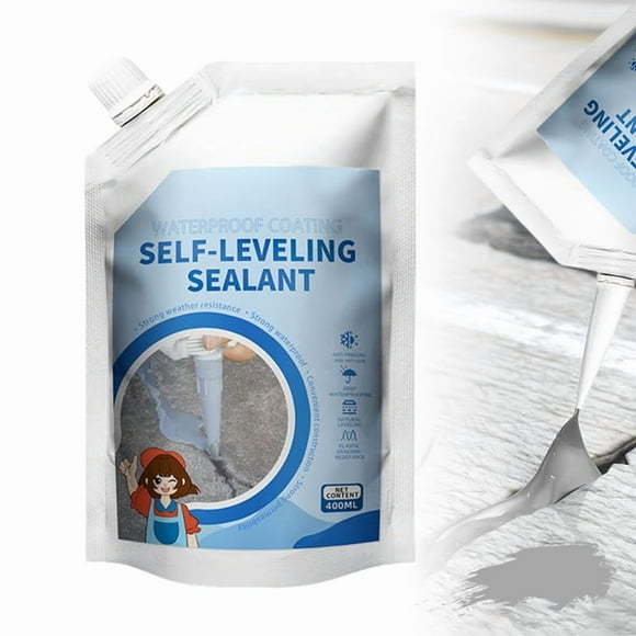 Concrete Caulking Adhesive, 2025 New Self-Leveling Sealant, Heavy-Duty Concrete Crack Filler for Driveway Repair, Weather Resistant Outdoor Sealant for Sidewalks (Gray, 1pcs)