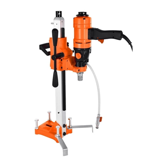 Concrete Core Drill Machine 8 Inch Handheld Diamond Drill Rig - 1800W Dual Speed - Wet/Dry Drilling with 4 Core Bits