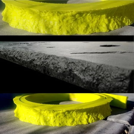 Concrete Countertop Edge Form Liners - Chiseled Edge Deluxe, 2" Wide X Approximately 7', 9.5" Length