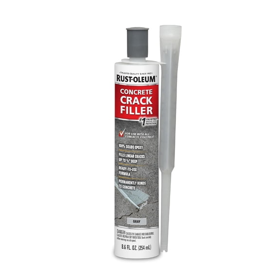 Concrete Crack Filler | Epoxy Permanently ds to Concrete | Moisture Insensitive | High Strength NonSag Formula | Gray | 9 oz Cartridge