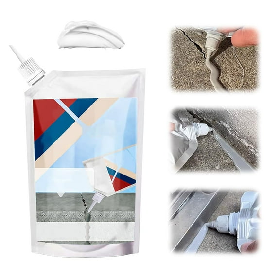 Concrete Crack Filler, Heavy-Duty Concrete Crack Repair Adhesive – Quick-Drying Waterproof Sealer for Outdoor Concretes, Home Repairs, and Renovations