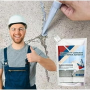 Concrete Crack Repair Adhesive | Heavy-Duty Waterproof & Weatherproof Sealant | High-Strength Flexible Acrylate Compound | Quick Setting | Easy Applicator | Indoor Outdoor Use | 1 Tube