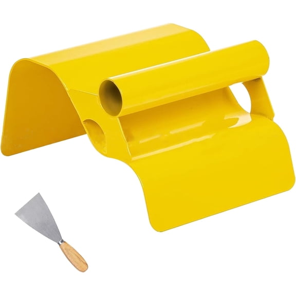 Eastrpupira Concrete Curb Trowel, Concrete Curbing Tool, Stainless Steel with Putty Knife