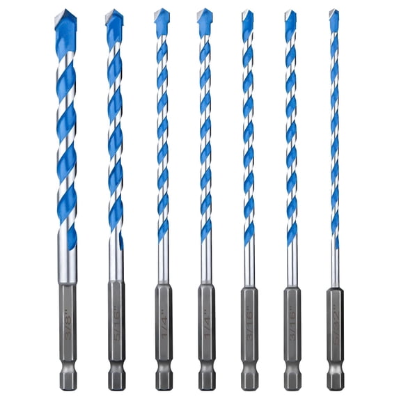 Concrete Drill Bit Set 7 Pcs, Masonry Drill Bit Set 5/32