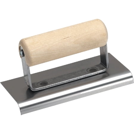 Marshalltown Concrete Curve Edger Wood Handle - Curved Ends - 6 X 3 1/4R 3/8L