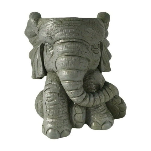 Concrete Elephant Garden Statue with Flowerpot Ears – Durable Outdoor Plant Planter & Yard Decor, Perfect for Gardens, Patios, and Landscaping Enthusiasts